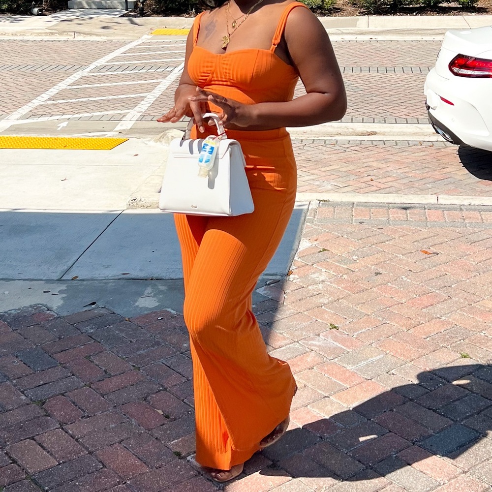 Elegant Orange Maxi Dress